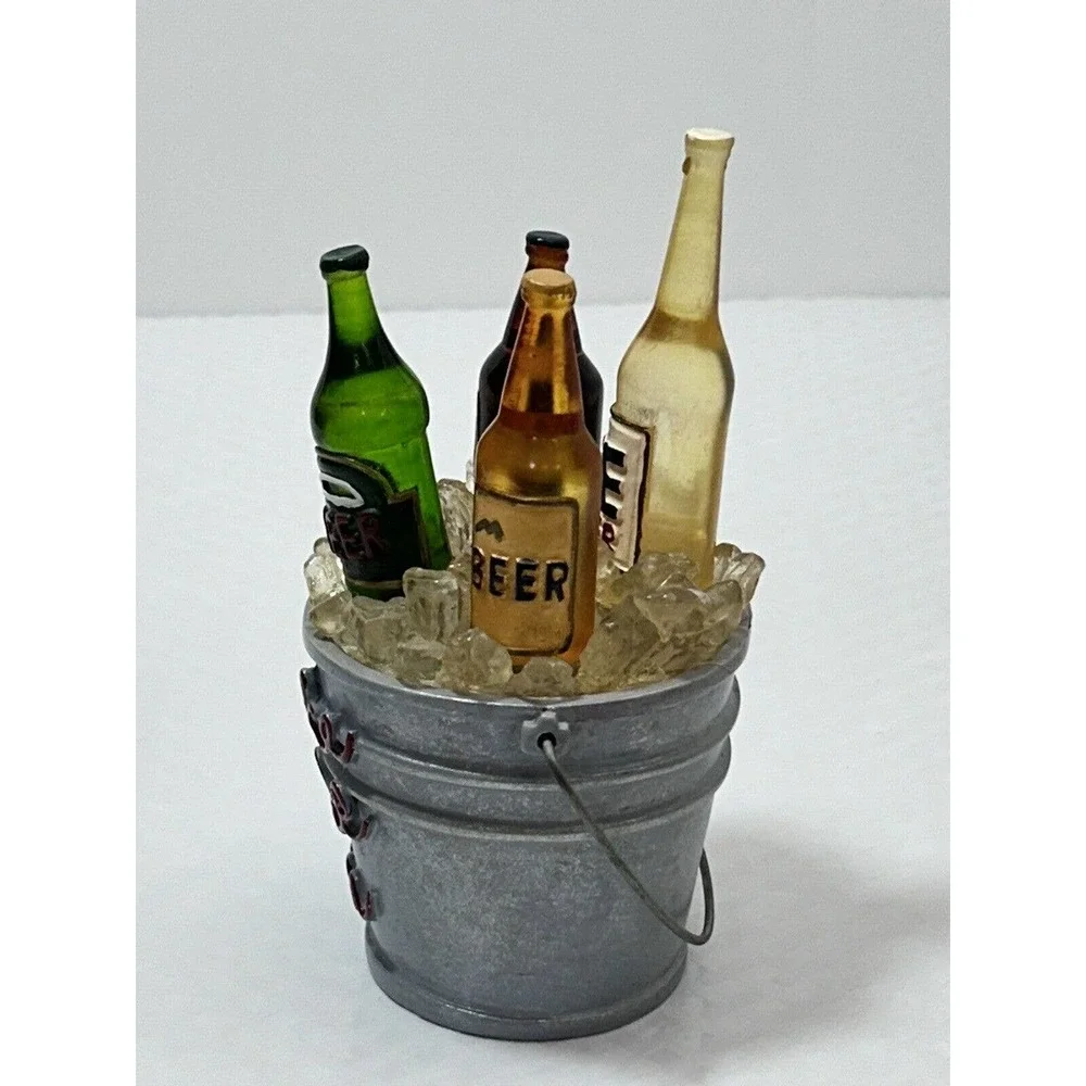 Cardinal Inc‎ - Miniature Ice-Cold Beer Bucket with Bottle Pate/Cheese Spreaders